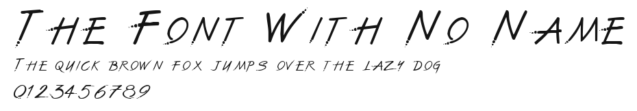 The Font With No Name Preview