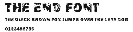 The End Font Preview