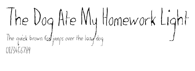 The Dog Ate My Homework Light Preview
