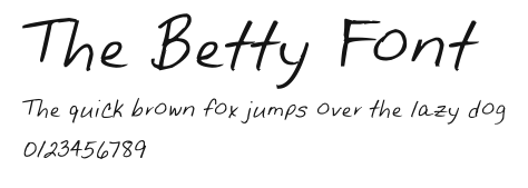 The Betty Font Preview