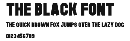 The Black Font Preview