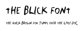 The Blick Font Preview