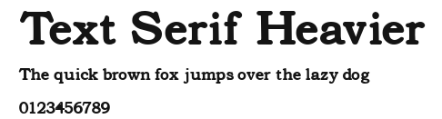 Text Serif Heavier Preview