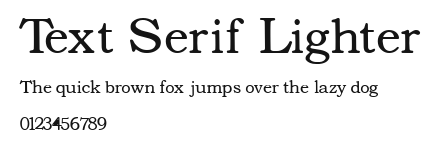 Text Serif Lighter Preview