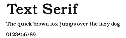 Text Serif Preview