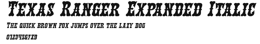 Texas Ranger Expanded Italic Preview