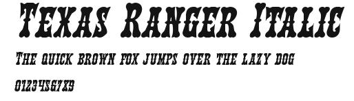 Texas Ranger Italic Preview