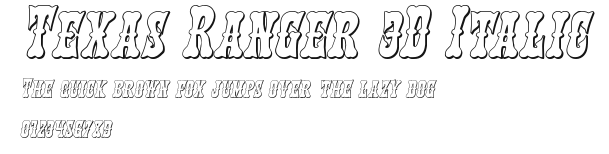 Texas Ranger 3D Italic Preview