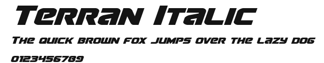 Terran Italic Preview