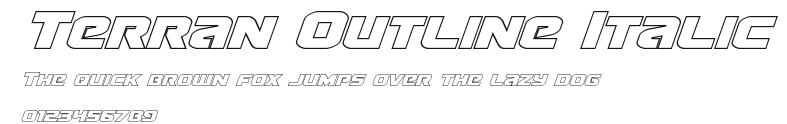 Terran Outline Italic Preview