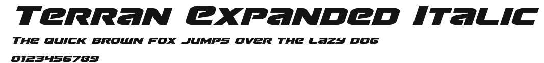 Terran Expanded Italic Preview