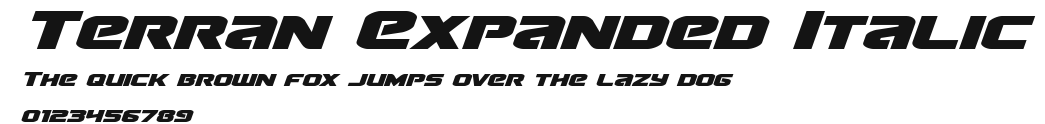 Terran Expanded Italic Preview