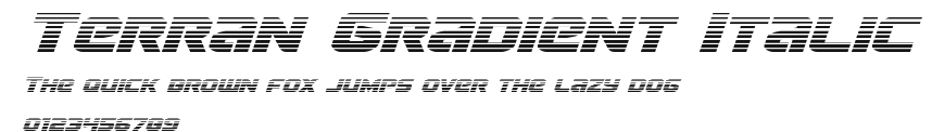 Terran Gradient Italic Preview