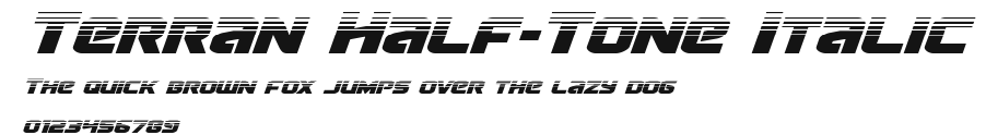 Terran Half-Tone Italic Preview