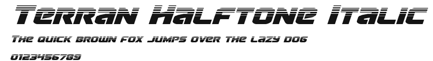 Terran Halftone Italic Preview