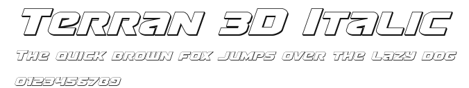 Terran 3D Italic Preview
