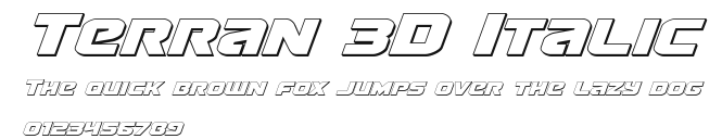 Terran 3D Italic Preview