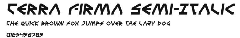 Terra Firma Semi-Italic Preview