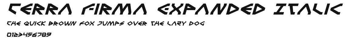 Terra Firma Expanded Italic Preview