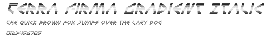 Terra Firma Gradient Italic Preview