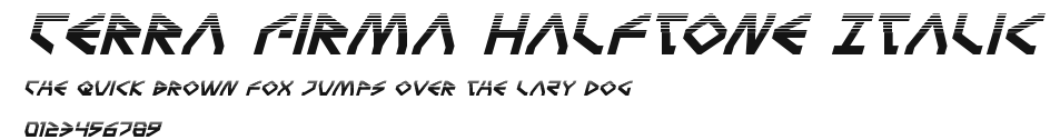 Terra Firma Halftone Italic Preview