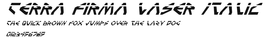 Terra Firma Laser Italic Preview