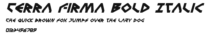 Terra Firma Bold Italic Preview