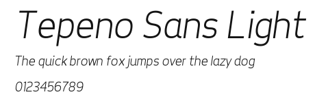 Tepeno Sans Light Preview