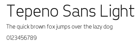 Tepeno Sans Light Preview