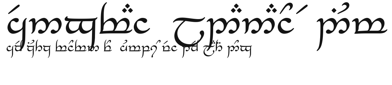 Tengwar_Eldanaro Medium Preview