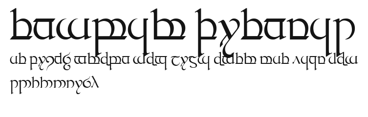 Tengwar Quenya-1 Preview