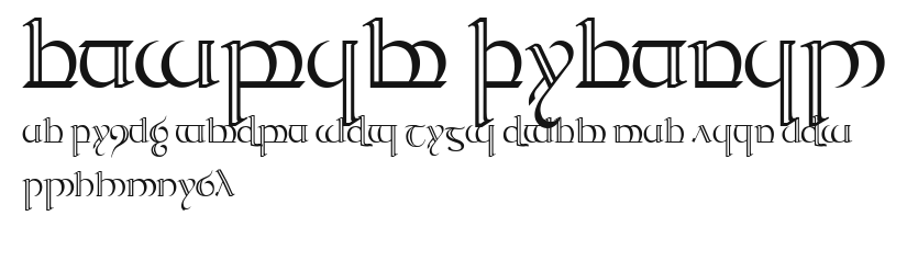Tengwar Quenya-2 Preview