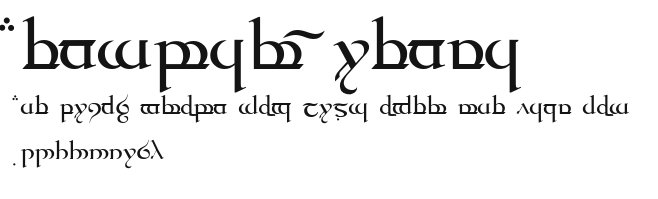 Tengwar Quenya Preview