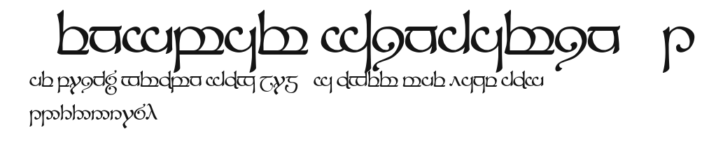 Tengwar Sindarin-1 Preview