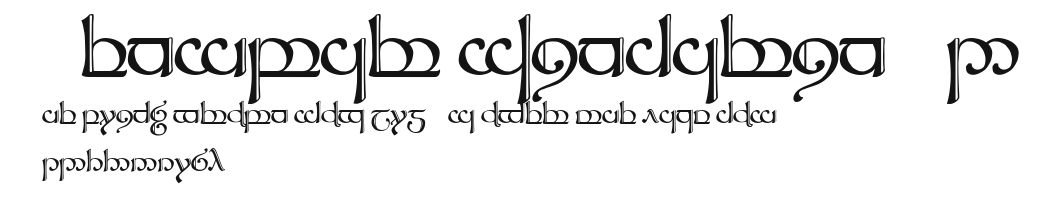 Tengwar Sindarin-2 Preview