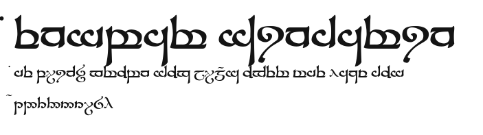 Tengwar Sindarin Preview