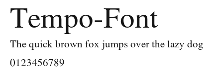 Tempo-Font Preview