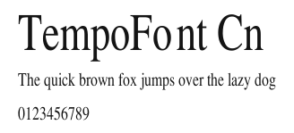 TempoFont Cn Preview