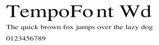 TempoFont Wd Preview