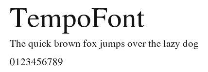 TempoFont Preview
