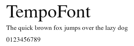 TempoFont Preview