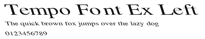 Tempo Font Ex Left Preview