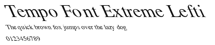 Tempo Font Extreme Lefti Preview