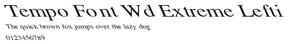 Tempo Font Wd Extreme Lefti Preview