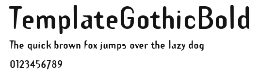 TemplateGothicBold Preview
