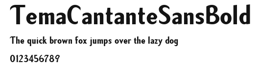 TemaCantanteSansBold Preview