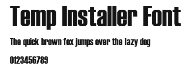 Temp Installer Font Preview