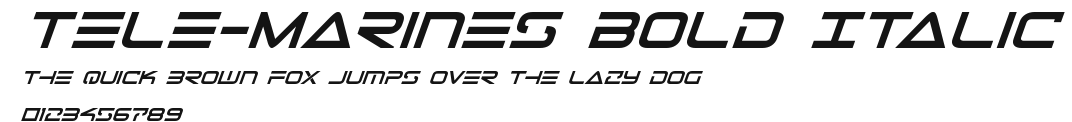 Tele-Marines Bold Italic Preview