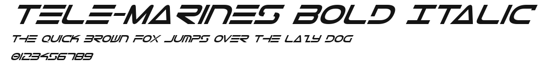 Tele-Marines Bold Italic Preview