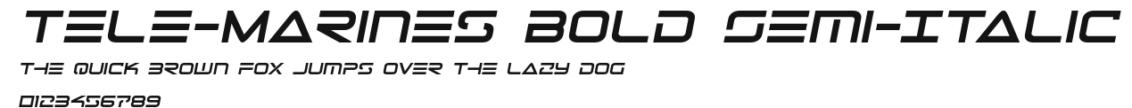 Tele-Marines Bold Semi-Italic Preview
